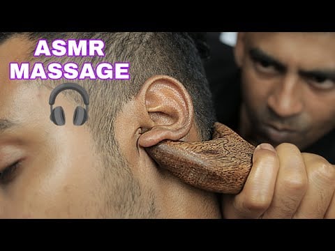 Semi Intense ASMR Head And Neck Massage With Wooden Tools | Home ASMR Clinic Neck Cracking