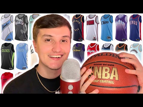 ASMR | NEW 2025 NBA Teams Jerseys Review 🏀💤 (whisper ramble)