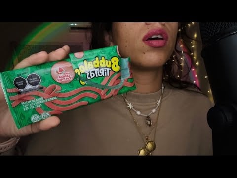 ASMR con chicle | Que llevo en mi mochila del work