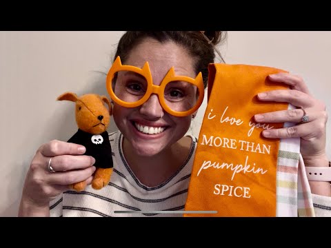 ASMR - BOO Basket Haul! 🎃 Gum Chewing/Snacking on Fall Treats!