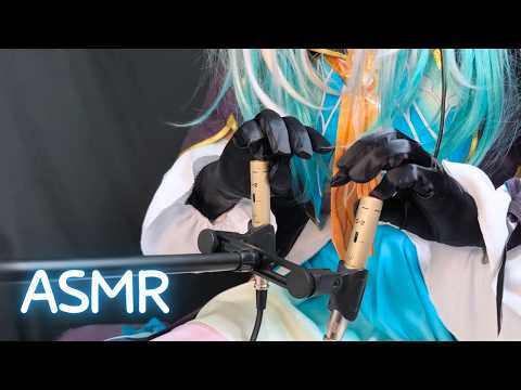 Close Mic Touching ASMR | Black Satin Gloves & Ear Covering [Firefly Cosplay]