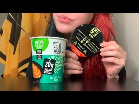ASMR Eating Baja Chili Flavor Chef Woo Ramen
