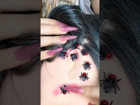 Ear Scratching #asmr #shorts #satisfying #visualtingle #asmrtriggers #nails