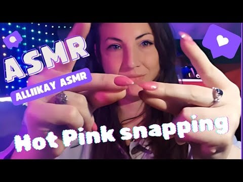 ASMR snapping at you Hot pink nails