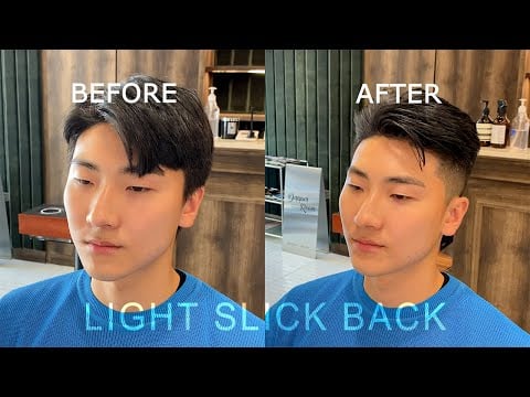 구독자 이벤트 #1 바버를 꿈꾸는 한민님의 슬릭백 | Light Slick-Back style of subscriber who wants to be a barber