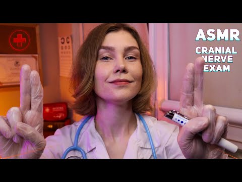 👩‍⚕️ASMR cranial nerve exam┃realistic doctor role play [осмотр невролога]💊