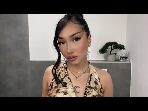 ASMR grwm and full glam make up tutorial ❤️