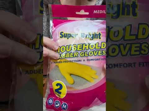 ASMR Mummy Returns with Cheap, Flimsy, Yellow, Rubber Dishwashing Gloves in the Kitchen