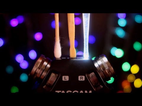 ASMR. Tascam Ear Cleaning 👂🏻Soft | Q-Tips, Fluffy, LED Light, Wooden Ear Pick | No Talking