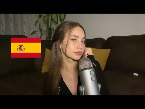 ASMR Learn Spanish with me 🇪🇸 (trigger words, reading, repeating phrases)