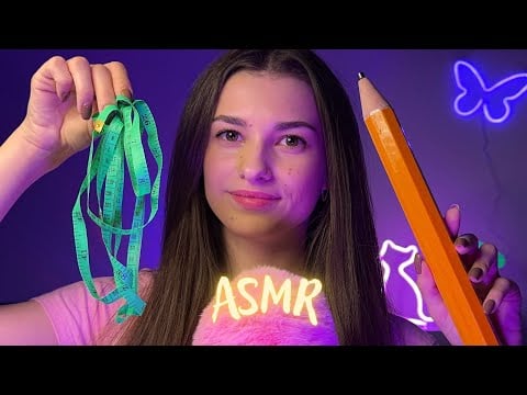 Asmr | Measuring your face 📏📝👄Whisper & Mouth Sounds 😴
