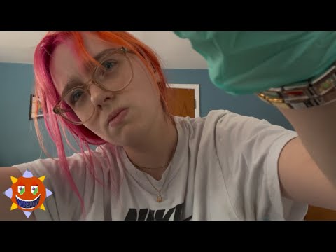 ASMR massaging the tension from your face (uncut asmr) gloves asmr