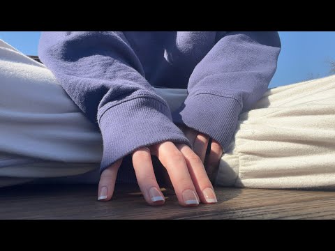 ASMR outside deck tapping & scratching *lofi, no talking*