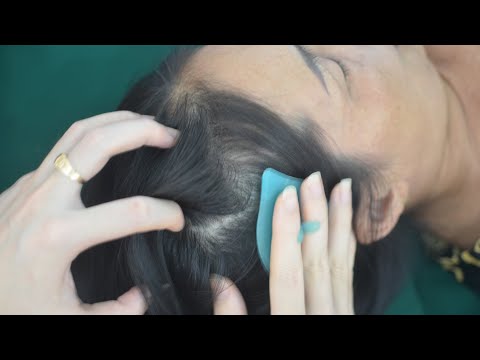 ASMR Scalp Massage No Talking, Hair Parting, Hair Combing Real Person For Anxiety Relief