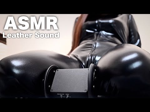 【ASMR/3dio】全身レザースーツで耳塞ぎ＆スクラッチング😈💕【睡眠導入/patentleather sound/Triggers for sleep/scratching/ tapping】