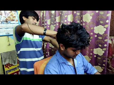 Powerful & relaxing asmr head and body massage therapy by Indian barber with neck cracking