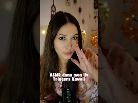 ASMR depuis mon lit 🧸 Triggers Kawaii 🎀 #asmr #kawaiiaesthetic #asmrsleep #relaxingsounds #tingles
