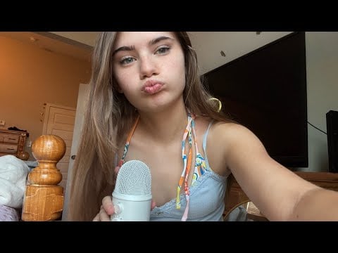 ASMR eat fruit plate w/me clicky whispers 