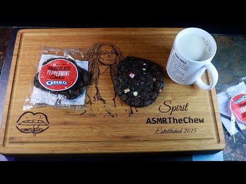 TRYING JIMMY JOHNS CHOCOLATE PEPPERMINT OREO COOKIE ASMR EATING SOUNDS