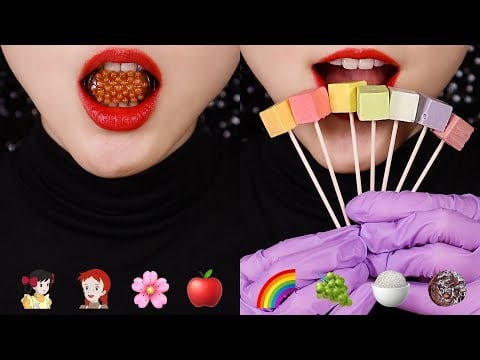 EMOJI MUKBANG ASMR TIKTOK EMOJI FOOD CHALLENGE #44