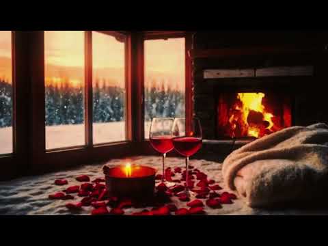 Cozy Winter Valentine's Day 💕 Ambiance Playing Relaxing Sounds of Romantic Music