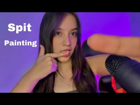🍃RELAJACIÓN ASMR -Pintura con saliva - sonidos de babita👅