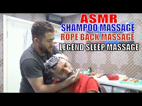 ASMR TURKISH BARBER MASSAGE = NECK CRACK=shampoo, head, ear, face, neck, back,gripes,sleep MASSAGE