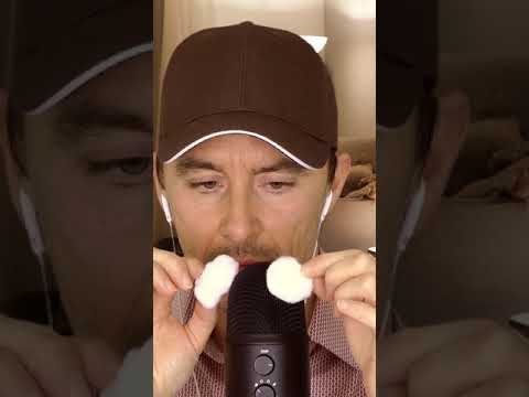 ASMR Cotton Wool Brushing Over Microphone #short