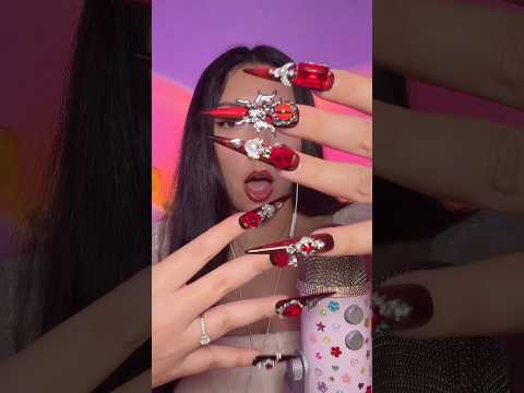Doing my nails… but I broke one 😓 #asmr