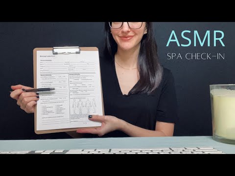 ASMR Spa Check In l Soft Spoken, Typing/Writing, Personal Attention