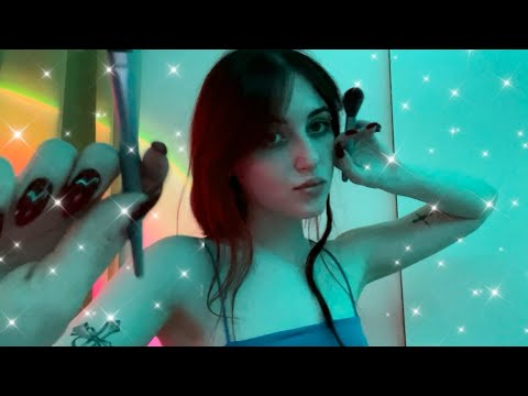 АСМР поглажу тебя кисточками 🤍✨ 