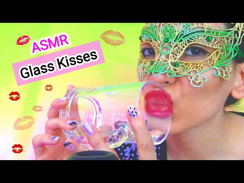 ASMR | Glass Kisses | asmr kisses | asmr glass | Mouth Sounds | No Talking