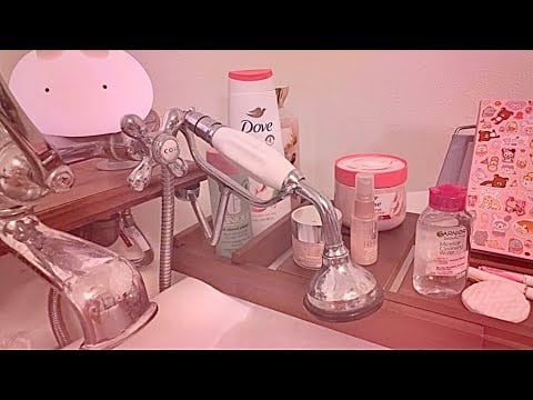 ASMR Bathtime Routine 🛁 | Guided Mediation, Whispers, Candle + Water Sounds