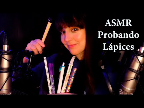 ⭐ASMR Probando Lápices! (Soft Spoken, Escribiendo, Haciendo Preguntas, Sonidos Cosquillosos)