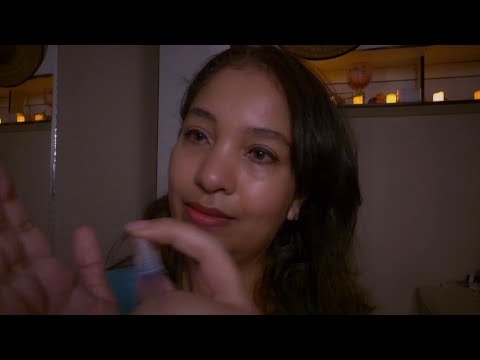 ASMR Massagem na cabeça, apertando pontos de tensão, cafuné, massagem facial, nuca, pescoço, gel 🌿🧴