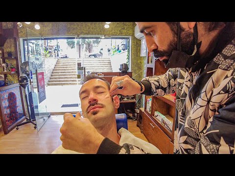 11/10 Shave & Threading by Syrian Barber of Cairo (ASMR) 🇪🇬