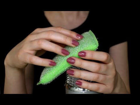 ASMR Mic Scratching with Sponges (No Talking)