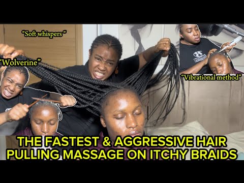 ASMR FASTEST & INTENSE AGGRESSIVE BIG BRAIDS SCALP SCRATCH/EXTREME HAIR PULLING FT PURITY 