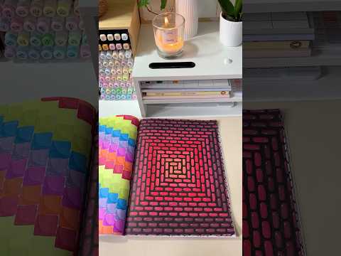 ASMR Oddly satisfying coloring red page ♥️ #satisfyingvideos #asmrcoloring #stressreliever