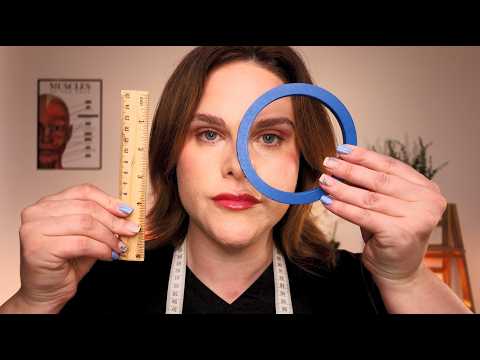 ASMR Close Up Face Structure Examination | Face Shape, Symmetry & Mapping