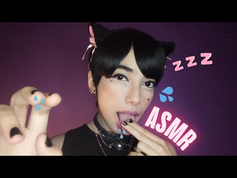 ASMR BANHO DE GATO 💦​ SPIT PAINTING AND LENS LICKING 💦​