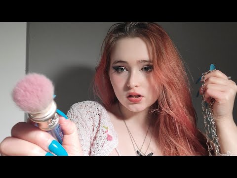 ASMR Y2K Valley Girl Does Your Makeup For a Date (WLW, personal attention, soft spoken, roleplay)