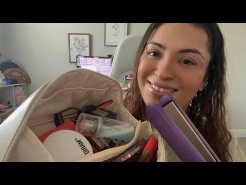ASMR getting you ready, makeup & hair- you are running late for work 🤭