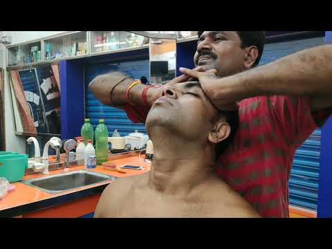 Powerful head massage with loud neck cracking asmr | Indian barber Body massage ASMR