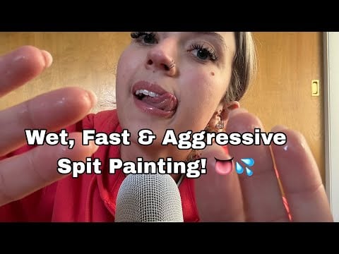 ASMR| 30 Mins of Wet, EXTRA SPlTTY Fast/Aggressive Spit Painting on You! | Nail Tapping 