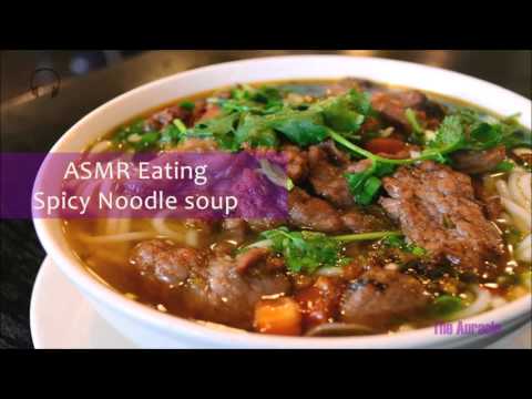 Intense [ASMR] eating sounds ★ spicy noodle soup ★ [mouth sounds] [slurping] [lip smacking]