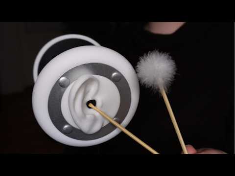ASMR 3Dio Ear Cleaning with Fluffy Ear Pick for Deep Sleep 😴👂(no talking)