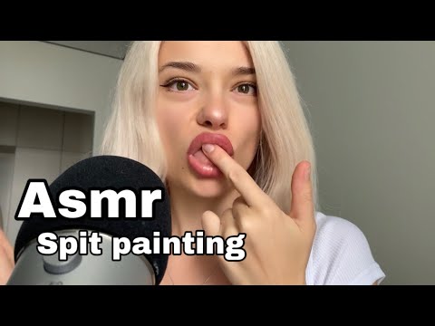 Asmr - fast and aggressive spit painting your make up ✨