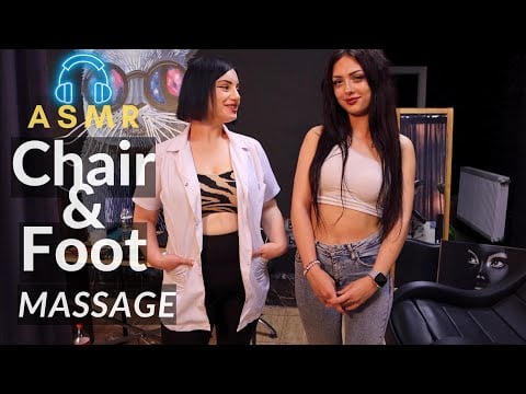 [ASMR] CHAIR MASSAGE & FOOT MASSAGE | MISS OBEN