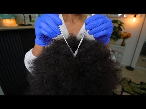 ASMR Soothing Scalp Check-up 🌿 Scalp Check, Scratching & Massage on Afro Hair